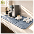 2 In 1 16"x20" Silicone Coffee Bar Mat Accessories for espresso Machine Heat Resistant with Detachable Dish Drying Rug Kitchen Office House Home Essentials Barista Stuff Women Gifts (Blue / 20" x 16")