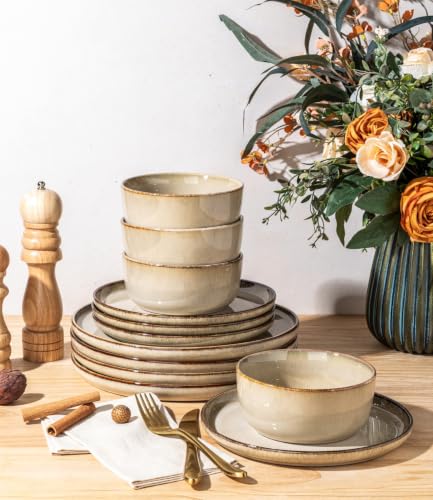 Dinnerware Sets for 8 (Almond Cream / Service for 8(24Pcs))