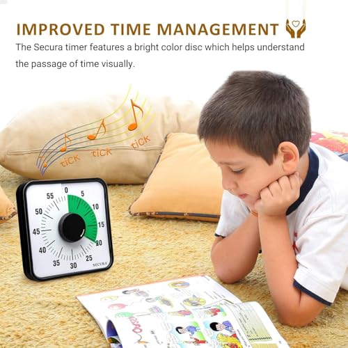 60 Minute Visual Countdown Timer (Green & Black)