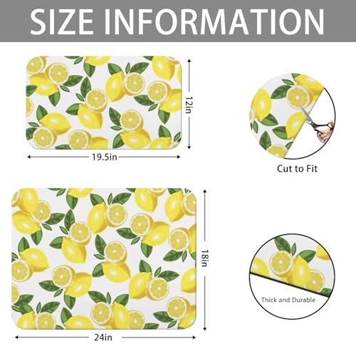 Dish Drying Mat 2 (Lemon-2 / 2-Pack)