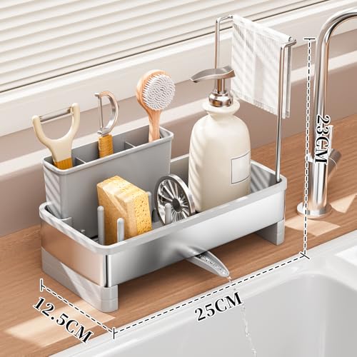 Sponge Holder for Kitchen Sink (Grey)