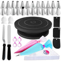88 pc Cake Decorating Kit & Cake Turntable (Black)