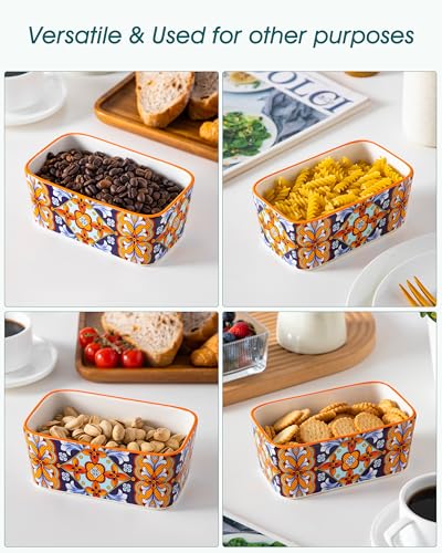 6.5" Butter Dish with Lid (Amber Elegance)