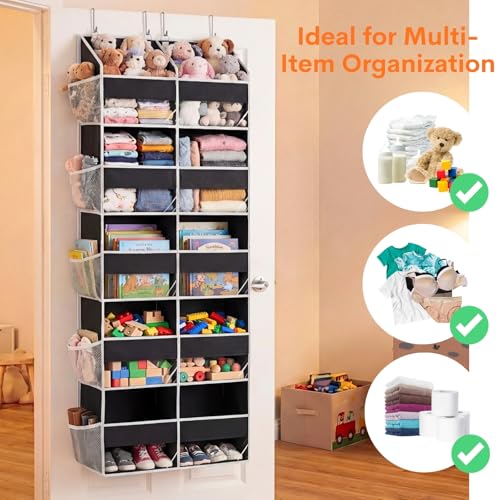 Over the Door Organizer 5 Tiers (Black / 5 Tiers)