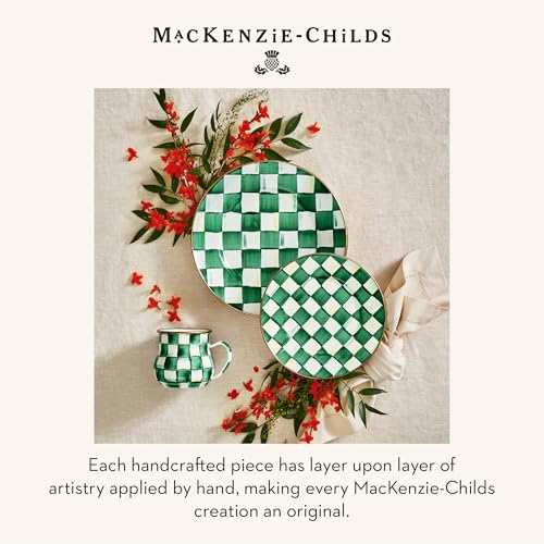 Enamel Dinner Plate (Emerald Check / 1 Plate)