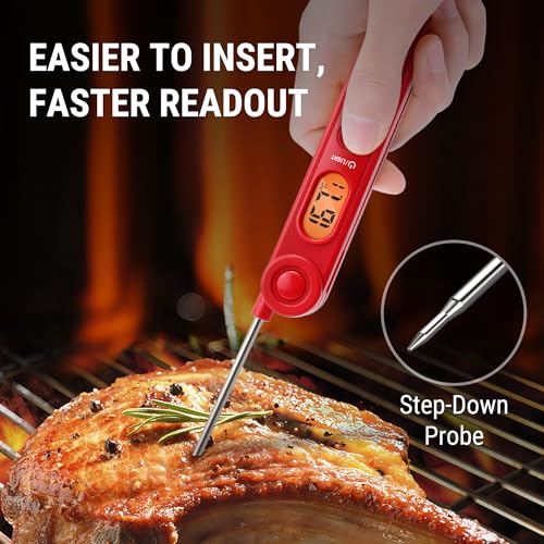 TempSwift Digital Meat Thermometer for Cooking (Bright red)