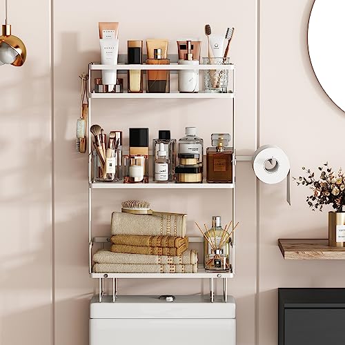 3 Tier Over Toilet Storage Shelf (White / 3-Tier)