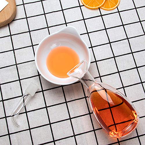 Glass Oil Bottle with Spout (8.5 Ounces)