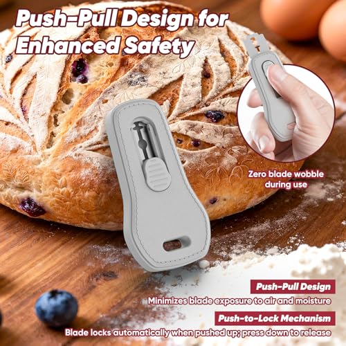 Bread Lame Sourdough Scoring Tool with Extractable & Magnetic (1PCS(Gray))
