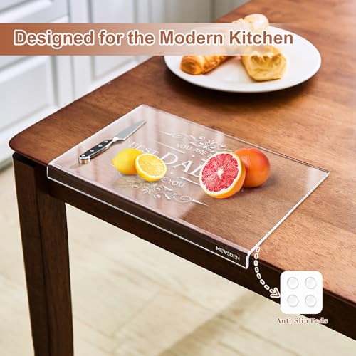 Engraved Acrylic Cutting Board with Counter Lip (Dad / 12"L x 8"W)
