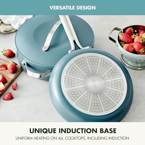 Nova 10 Piece Cookware Pots & Pans Set (10 Piece Cookware Set / Deep Teal)