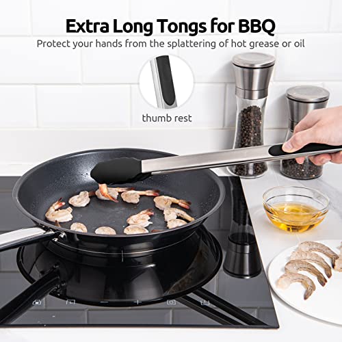 Kitchen Tong for Cooking (Black / 16 inch)