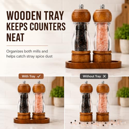 Manual Salt and Pepper Grinder Set