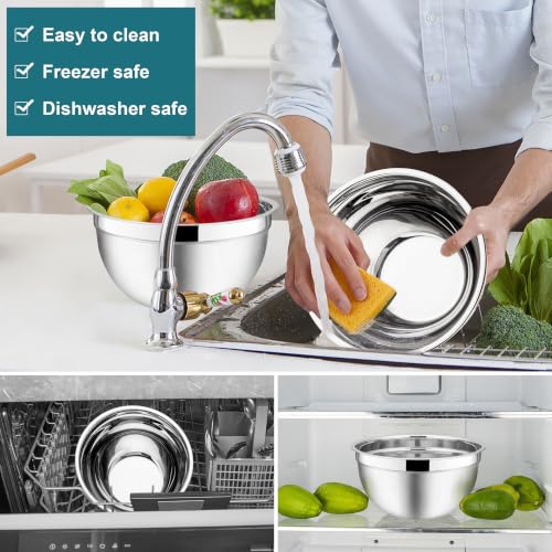 Mixing Bowls with Lids Set (Dark Blue / 6 Piece)