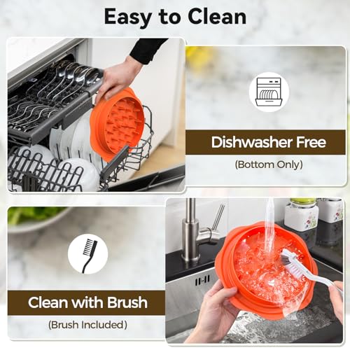 10" Pro Large Meat Shredder Tool Twist for Seafood (Orange)