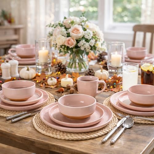 Dinnerware Sets for 6 (Cloud Pink / Service For 6(18Pcs))