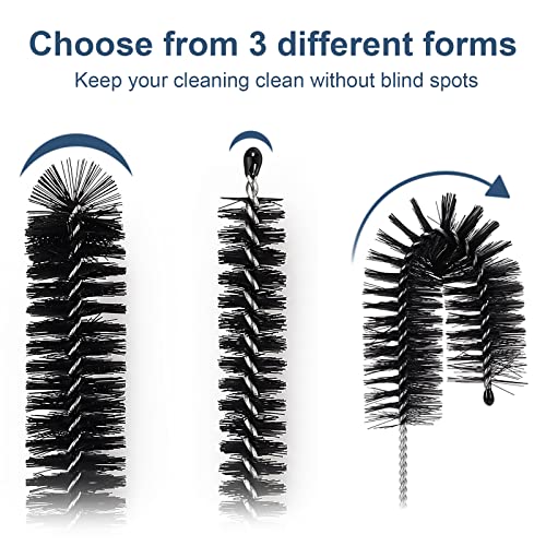 12 Pcs Straw Cleaner Brushes Set (8.2 Inch Black)