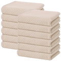 100% Cotton Waffle Weave Kitchen Dish Towels 12 (Beige / 13 X 28 - 12 Pack)