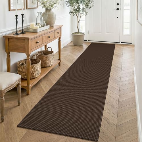 Cotton Runners for Hallway 2x8 (Brown/Dark Brown / 2' x 8' (Runner))