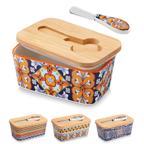 6.5" Butter Dish with Lid (Amber Elegance)