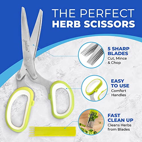 5 Blade Herb Scissors (Green)