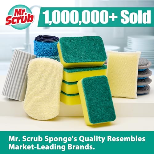 Sponges Kitchen Scrub Dish Sponge Scouring Pad (24 Pack)
