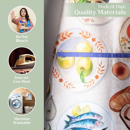 Aprons for women with Pocket 100% Cotton Pack of 1 (108 - Gourmand)