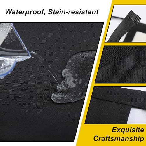 Server Waitress Waist Apron (Black 2 Pack)