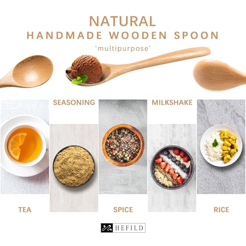 Small Wooden Spoons for Eating (Beech Yellowish)