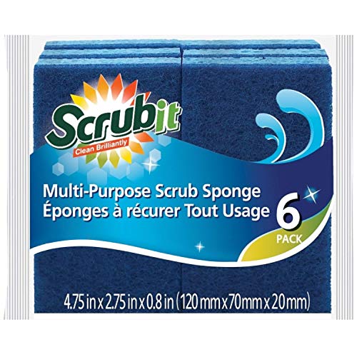 Non Scratch Cleaning Scrub Sponges (6 Count (Pack of 1))