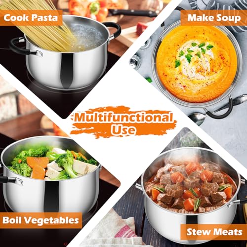 6 Quart Stainless Steel Stock Pot (6 Quarts)