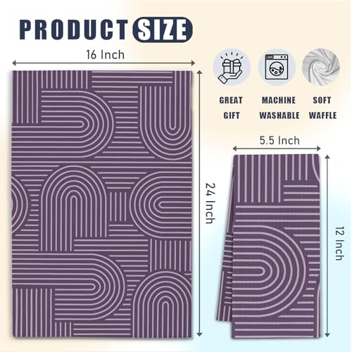 Abstract Boho Purple Kitchen Towels (Purple / Casual)