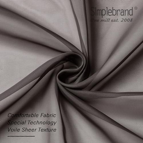 Chocolate Sheer Curtains 84 Inches Long (Chocolate / 42"W x 84"L (Pack of 2))