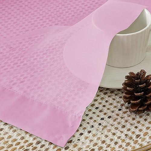 Light Pink Sheer Curtains 63 Inch Length 2 Panels Set (40"W x 63"L (Pack of 2) / Light Pink)