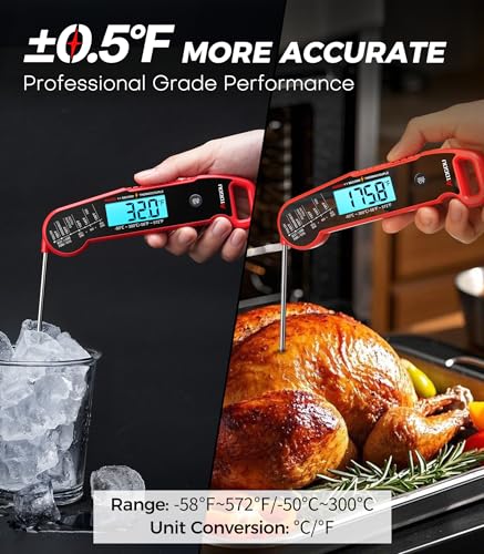 Professional Meat Thermometer Digital (Red)