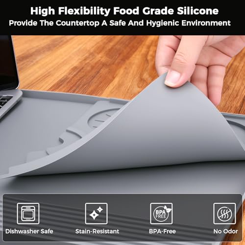 Detachable Silicone Coffee Mat for Ninja luxe Cafe ES601 (Gray)