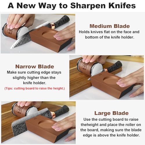 Rolling Knife Sharpener (Walnut)