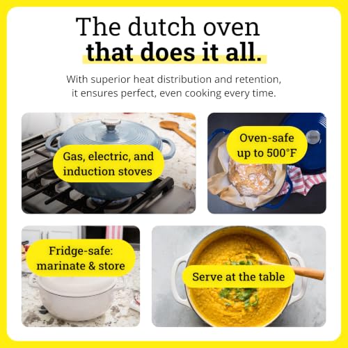 Essential Enamel Cast Iron Dutch Oven (Oyster White)