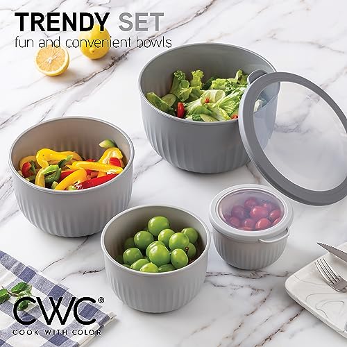 Prep Bowls with Lids (Gray / 12 Piece Set - Deep Bowls)
