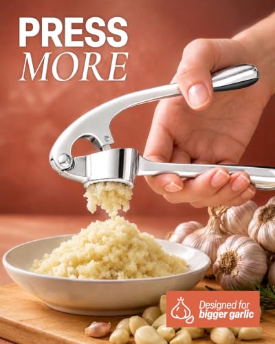 Large Premium Garlic Press Set (Extra Large | Chrome)