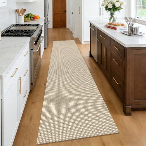 Cotton Runners Rugs for Hallway 2.5'x10' (Oatmeal Beige / 2'8" x 10' (Runner))