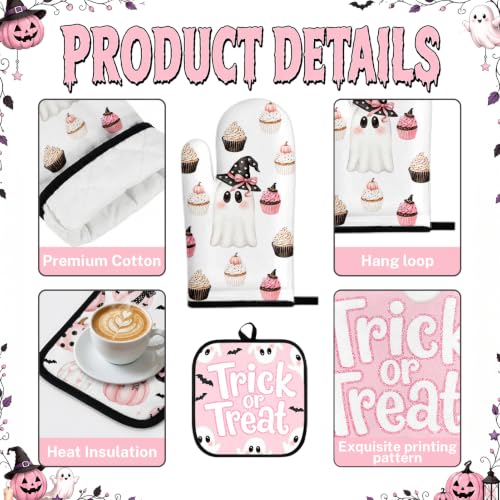 Halloween Pink Kitchen Decor Set (Pink Ghost Halloween)