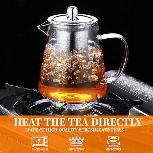 Glass Teapot with Stainless Steel Infuser (950ML)