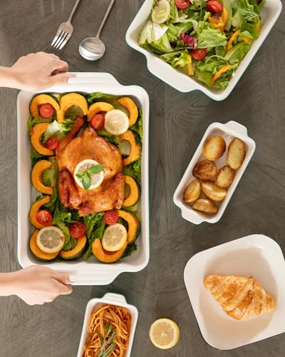 Sweejar Ceramic Bakeware Set of 4 (Navy / Baking dish)