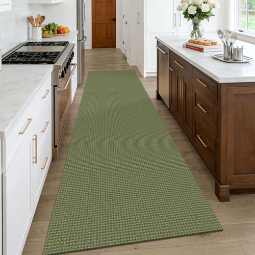 Cotton Runners Rugs for Hallway 3x10 (Olive Green/Earthy Green / 3' x 10' (Runner))