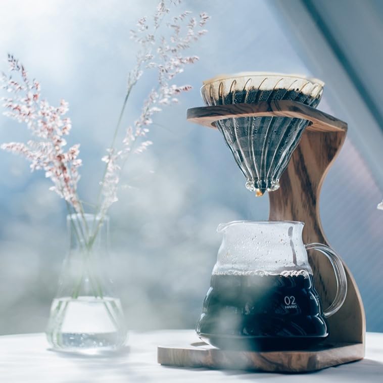 V60 Olive Wood Pour Over Stand Set (5 Component Set)