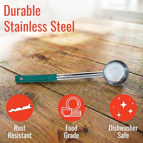 4 oz Solid Stainless Steel Portion Control Ladle Spoodle (4 Ounce Solid)
