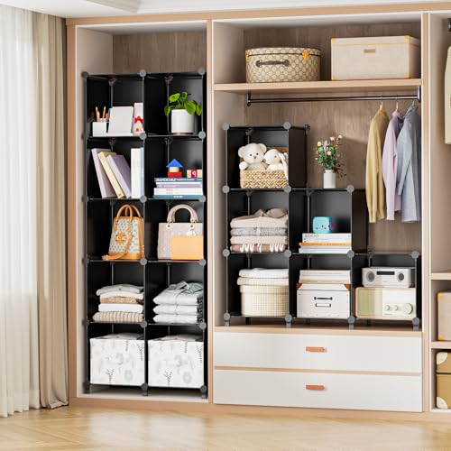 16 Cubby Storage Organizer (Black)