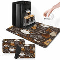 Coffee Mat for Countertops (Tea Coffee Retro Vintage Cafe)