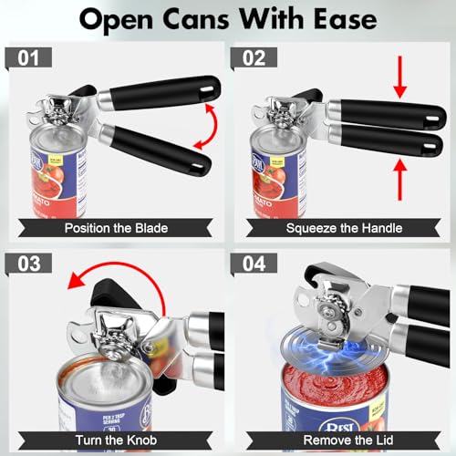 3PCS Can Opener Manual & Bottle Opener & Wine Opener